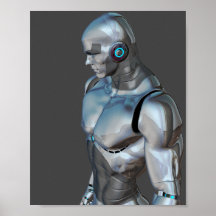 robô muscular ciborgue-androide