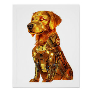 Pôster Robô Retriever - Cão Mecha Futurista