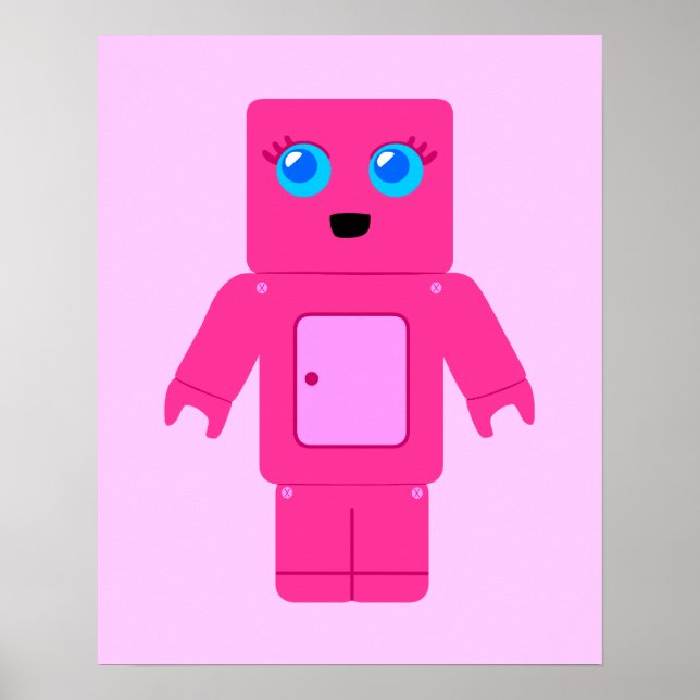 Poster Robô Rosa (Frente)