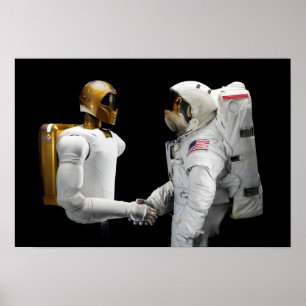 Poster Robonaut 2, uns dexterous, hel 2 do astronauta do