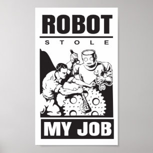 Poster 🤖 robôs roubaram meu emprego