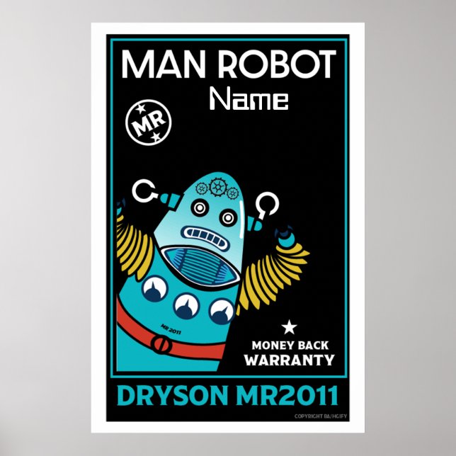 Poster Robot Gifts For Anniversary Or Wedding     Square  (Frente)