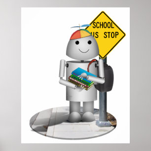 Pôster Robox9 na Parada de Ônibus - Voltar à Escola