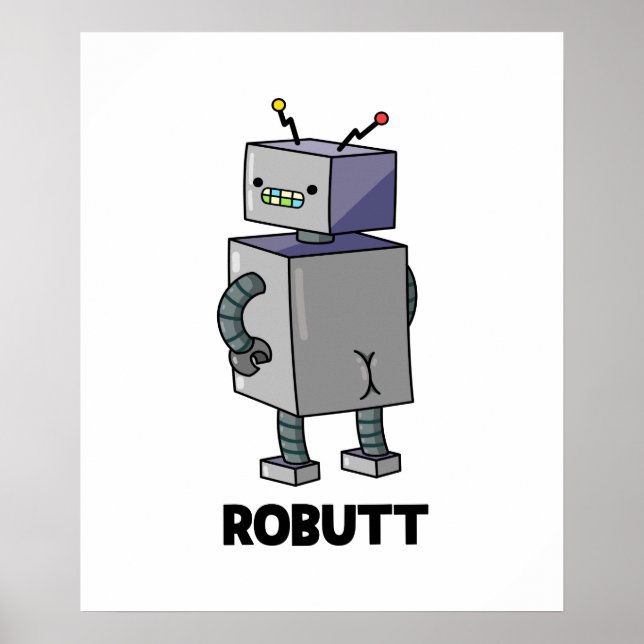 Poster Robutt Funny Robot Pun (Frente)