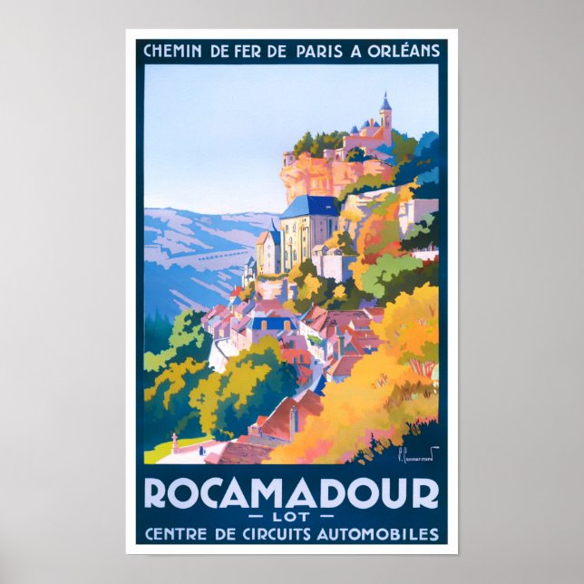 Poster Rocamadour France viagens vintage (Frente)