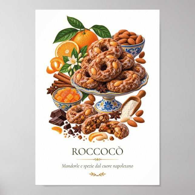 Poster Roccocò – Vintage Italian Dessert (Frente)