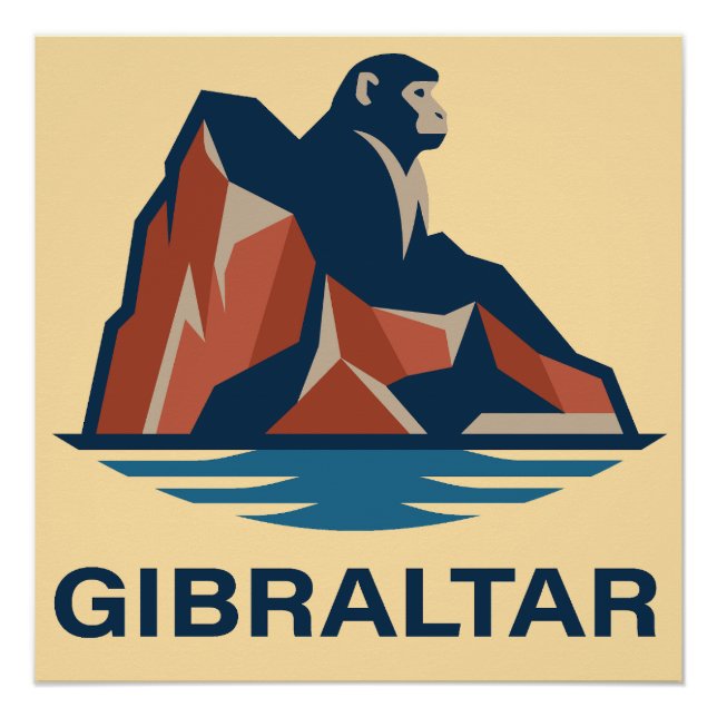 Pôster Rocha de Gibraltar (Frente)