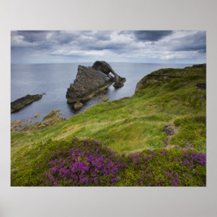 Poster Rocha do violino do arco, Portknockie, Scotland