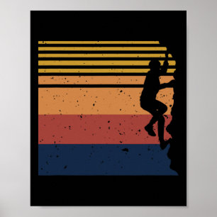Poster Rocha Escalada Bouldering Escalador Estilo Vintage