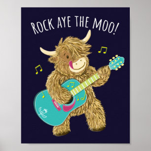 Poster Rocha Guitarista escocesa do planalto, Aye The Moo