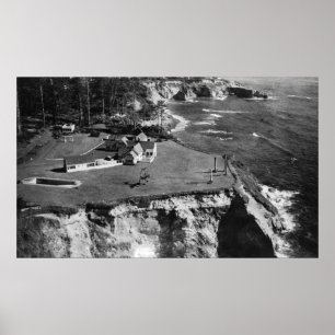 Pôster Rocha ocidental da lontra do solar da costa da