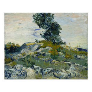 Pôster Rochas com Carvalho, Pintura a Óleo de Van Gogh