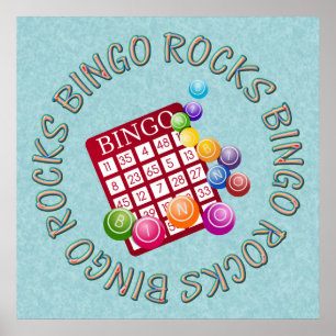 Pôster rochas do bingo