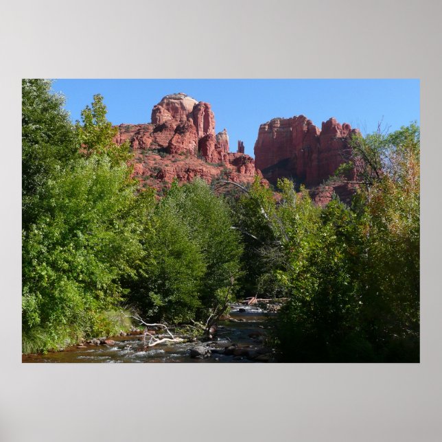 Pôster Rochas e córregos da Catedral em Sedona Arizona (Frente)