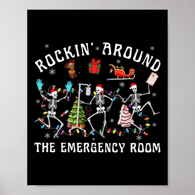 Poster Rochas Em Torno Do Esqueleto Da Sala De Emergência (Frente)