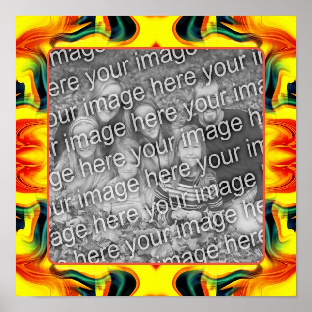 Poster Rochas Verdes Amarelas Criam a sua própria Foto (Frente)