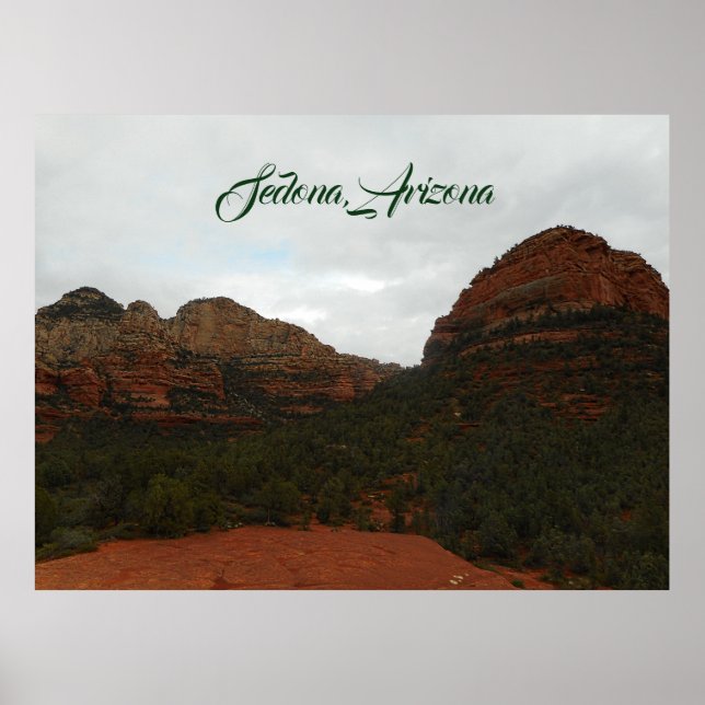 Poster Rochas Vermelhas Naturais de Sedona (Frente)