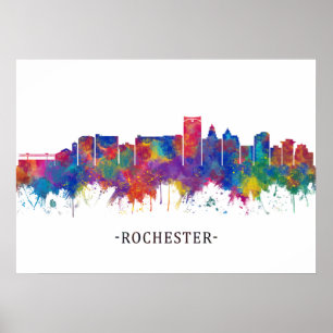 Poster Rochester Minnesota Skyline