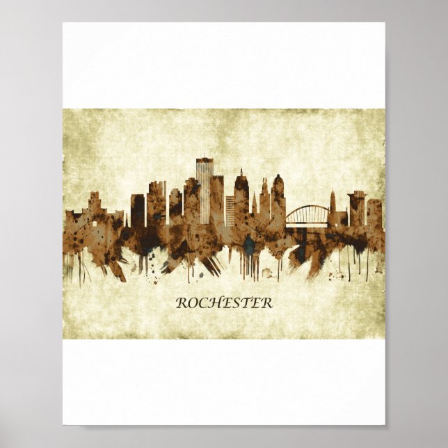 Poster Rochester New York Cityscape (Frente)