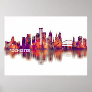 Poster Rochester New York Skyline