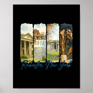 Poster Rochester Nova York Pincelada Viajante Lembrança