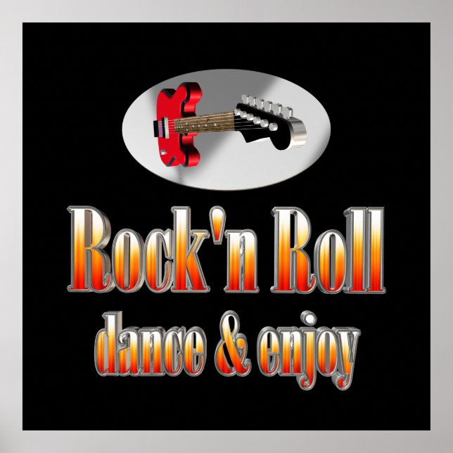 Pôster Rock and roll (Frente)