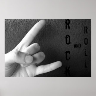 Pôster rock and roll