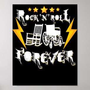 Poster Rock and Roll Forever Funny Rocker Graphic