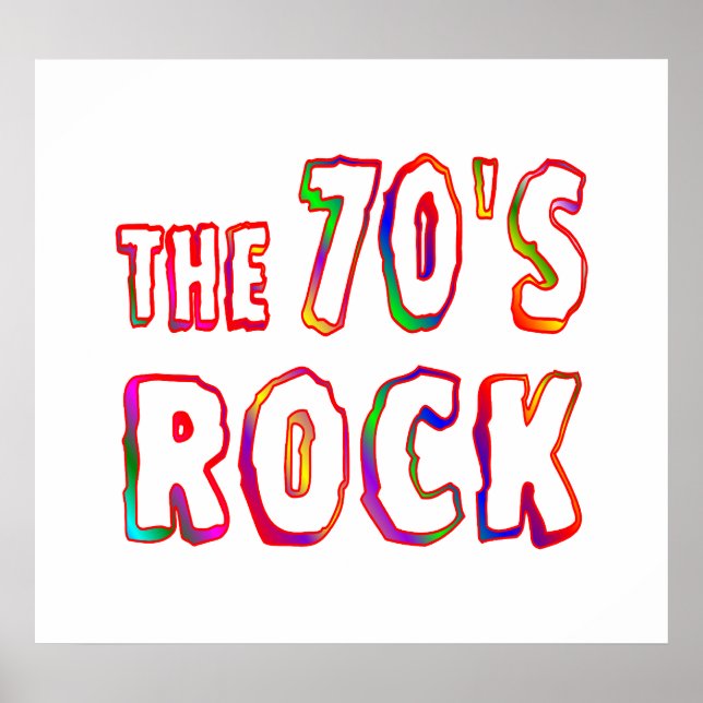 Pôster Rock dos anos 70 (Frente)