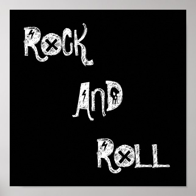 PÔSTER ROCK, E, ROLL (Frente)