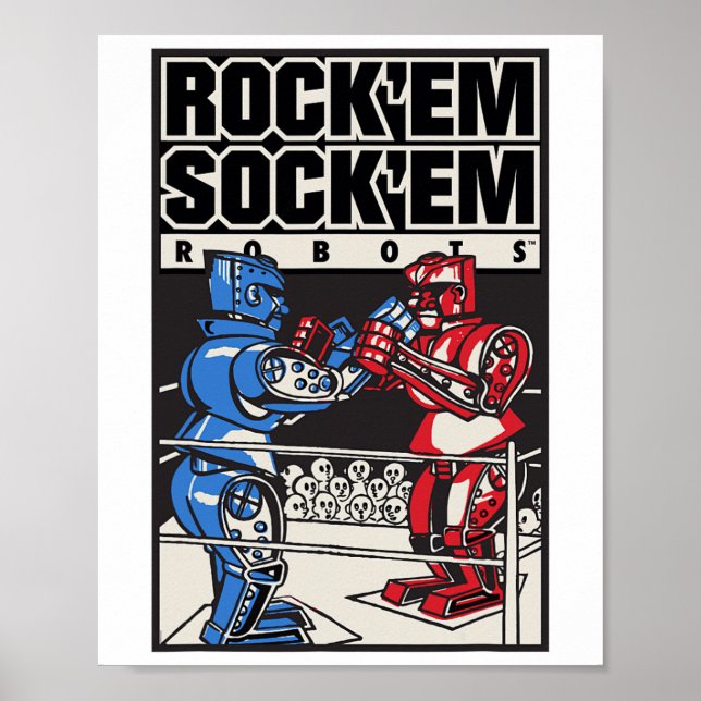 Poster Rock em Sock em Robots Boxing Ring (Frente)