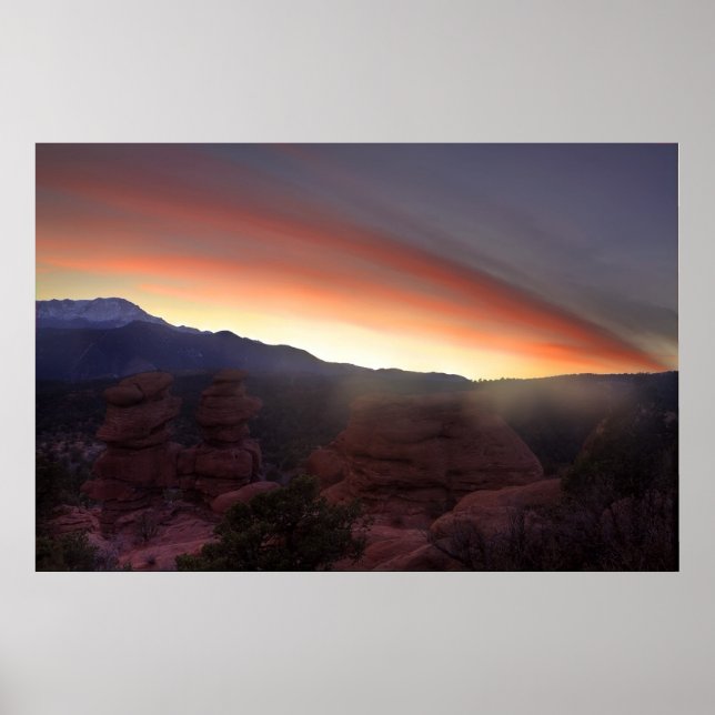 Poster Rock Formations at Sunset (Frente)
