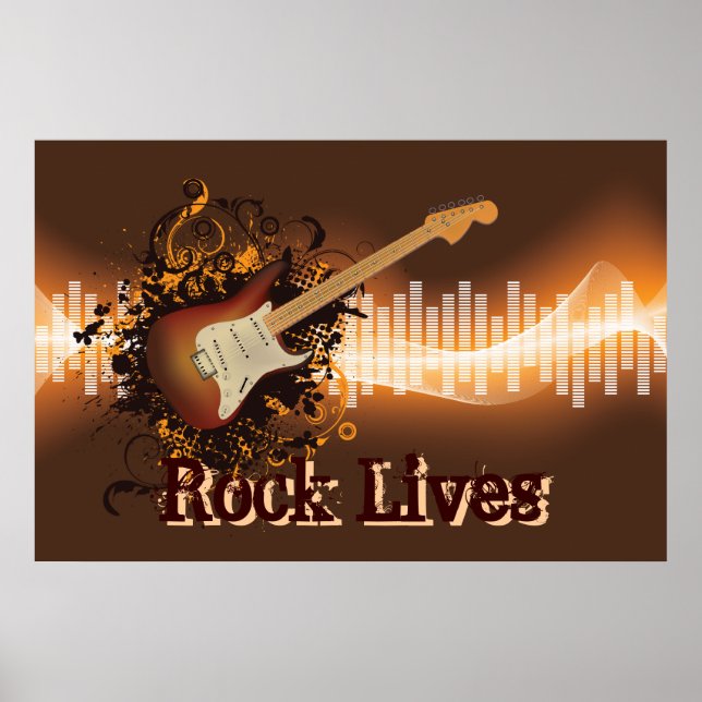 Pôster Rock Lives - Rock Music (Frente)