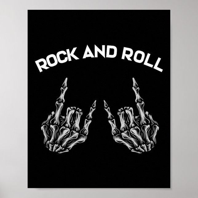 Poster Rock On Banda Para As Mulheres Rock And Rols Para  (Frente)