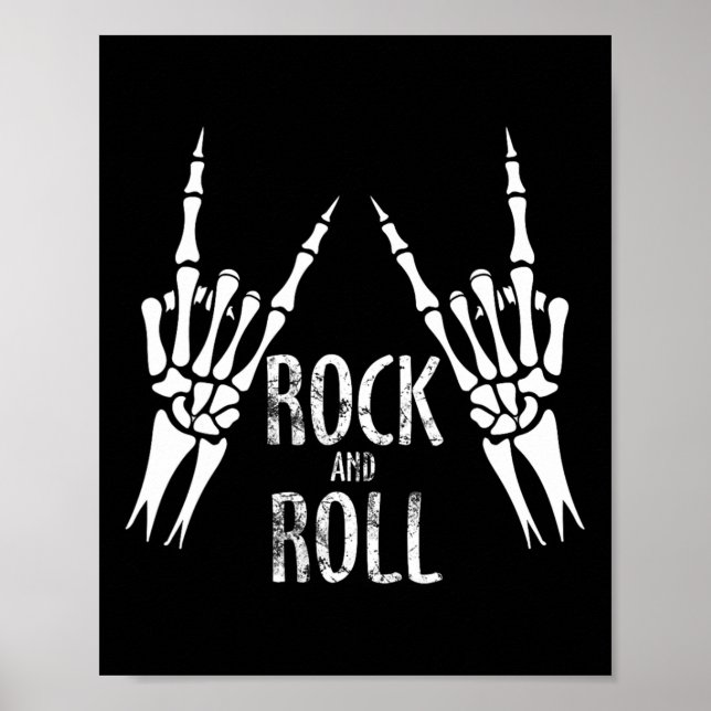 Poster Rock On Banda Para As Mulheres Rock And Rols Para  (Frente)