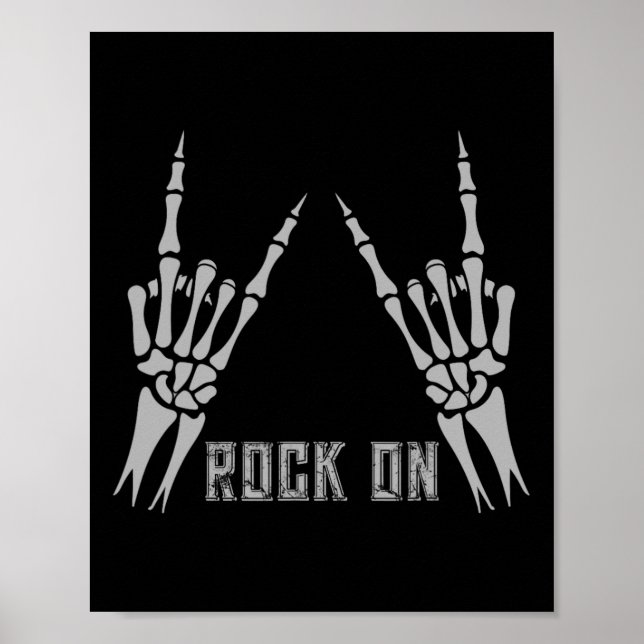 Poster Rock On Banda Para As Mulheres Rock And Rols Para  (Frente)