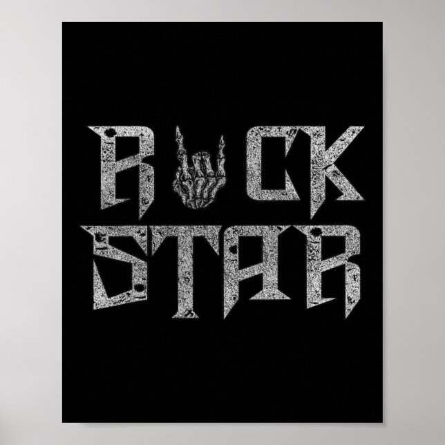 Poster Rock On Banda Para As Mulheres Rock And Rols Para  (Frente)