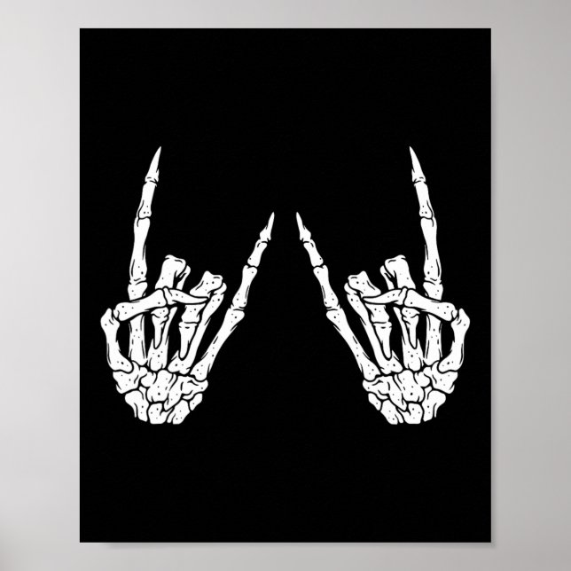 Poster Rock On Banda Rock And Roll Halloween Costume Men  (Frente)