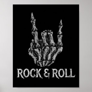 Poster Rock On Bynd Camisetas Para Mulheres Rock And Roll