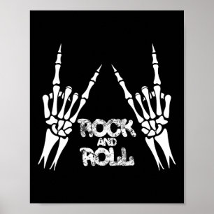 Poster Rock On Bynd Camisetas Para Mulheres Rock And Roll