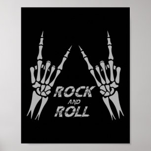 Poster Rock On Bynd Camisetas Para Mulheres Rock And Roll