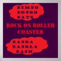 Rock on Roller porta copos pop art roxo