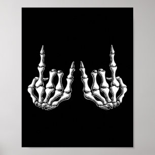 Poster Rock On Skeleton Man Rock And Roll Men Women Rock