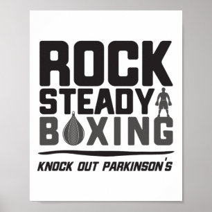 Poster Rock Steady Boxing para acabar com Parkinson