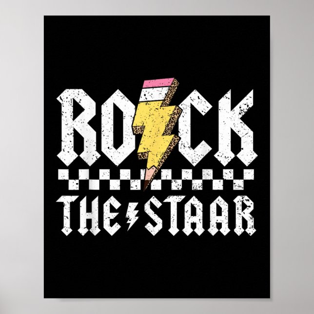 Poster Rock The Staar Motivational Testing Day For Teache (Frente)