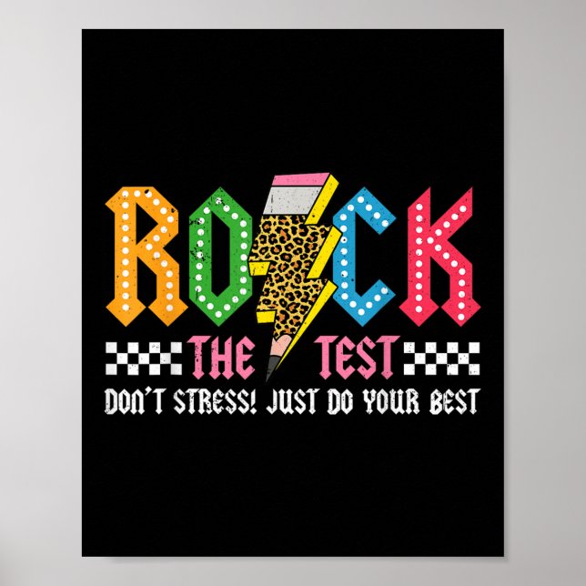 Poster Rock The Test Day Dont Stress Abcd Alphabe (Frente)