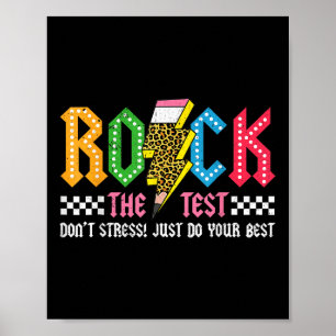 Poster Rock The Test Day Dont Stress Abcd Alphabe