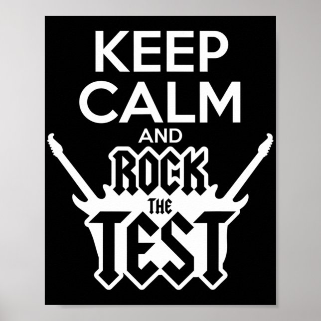 Poster Rock The Test Day Teacher Testing State Ideo Schoo (Frente)