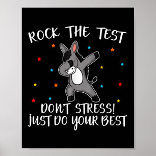 Poster Rock the Test Não Stress Apenas faça o seu melhor