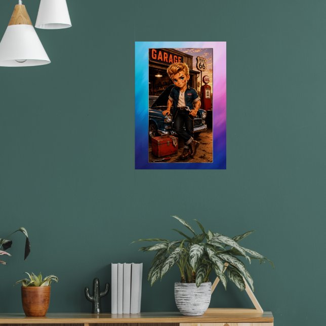 Poster Rockachibi Dean Aurore Vintage (Sala de Estar 1)